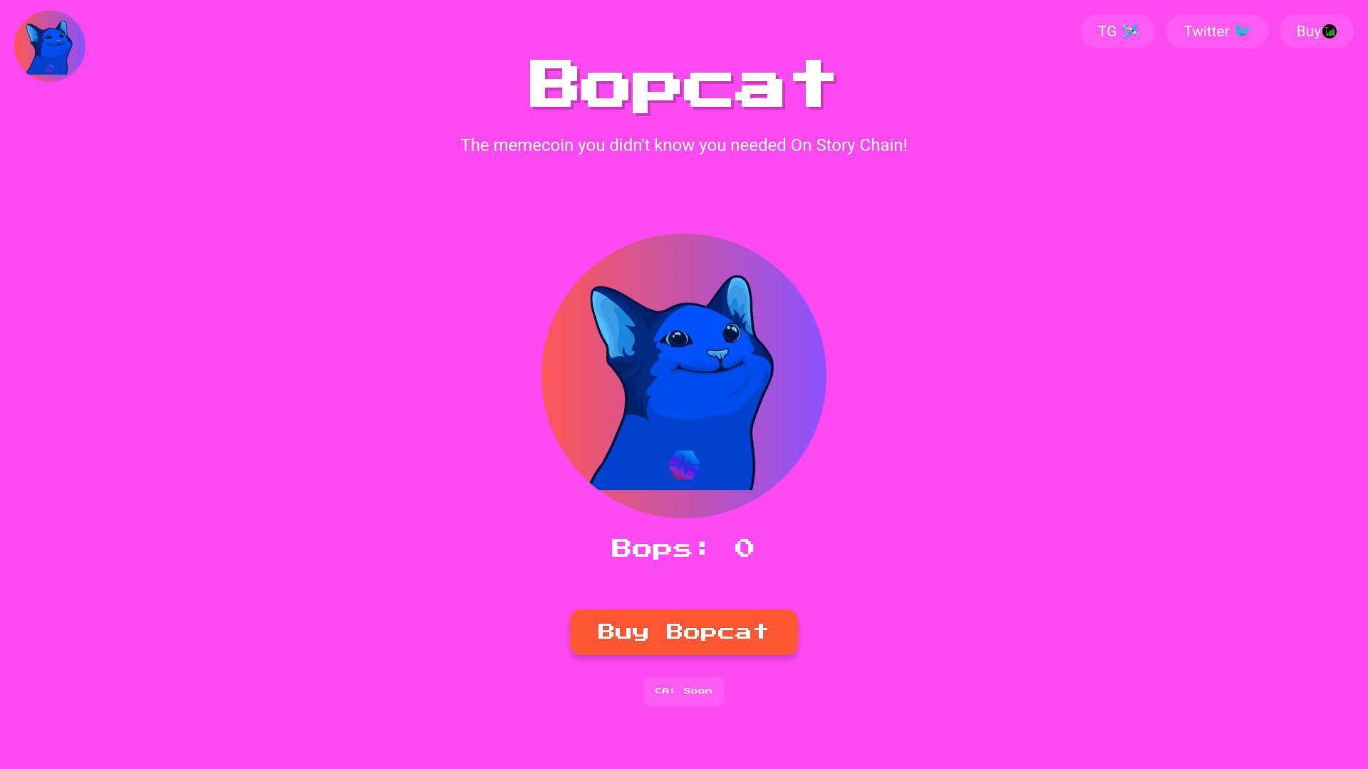 website screenshot of https://bopcatonstory.site/