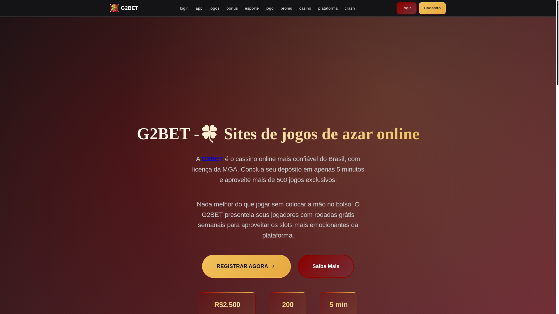 website screenshot of https://g2betad.com/