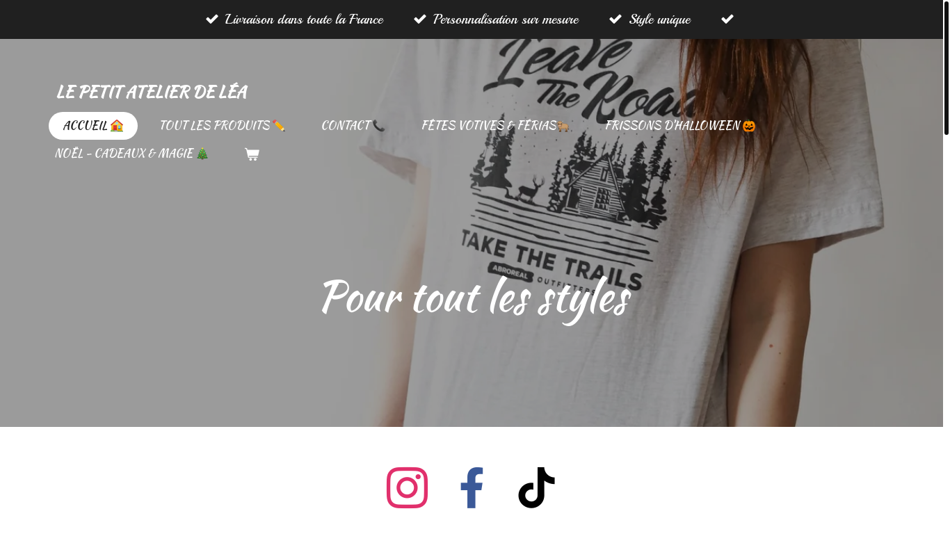website screenshot of https://le-petit-atelier-de-lea.fr/