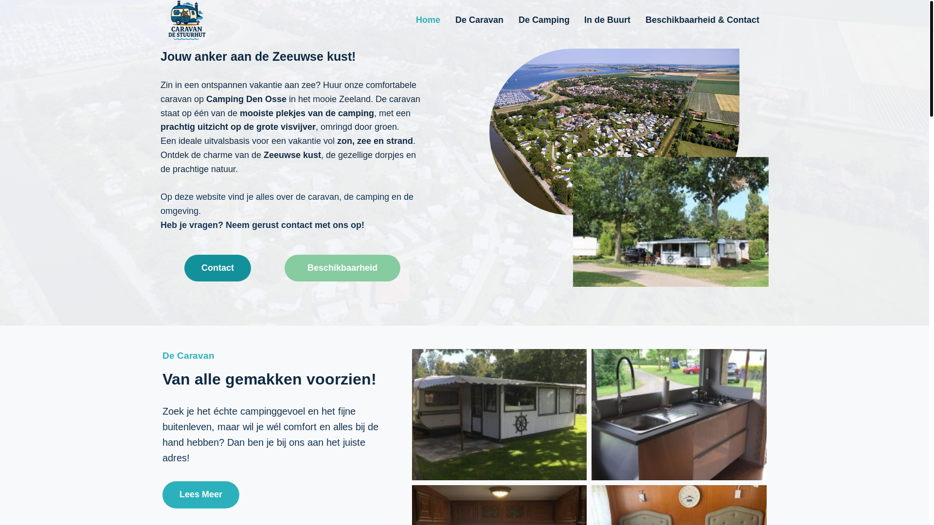 website screenshot of https://caravandestuurhut.nl/