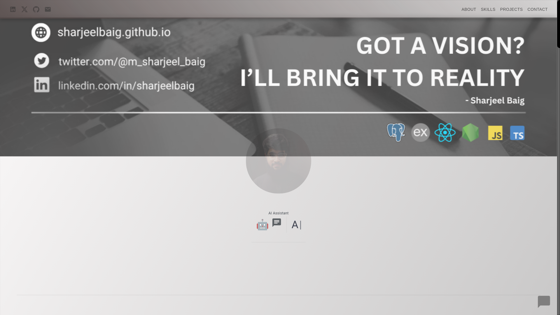 website screenshot of https://sharjeelbaig.pages.dev/