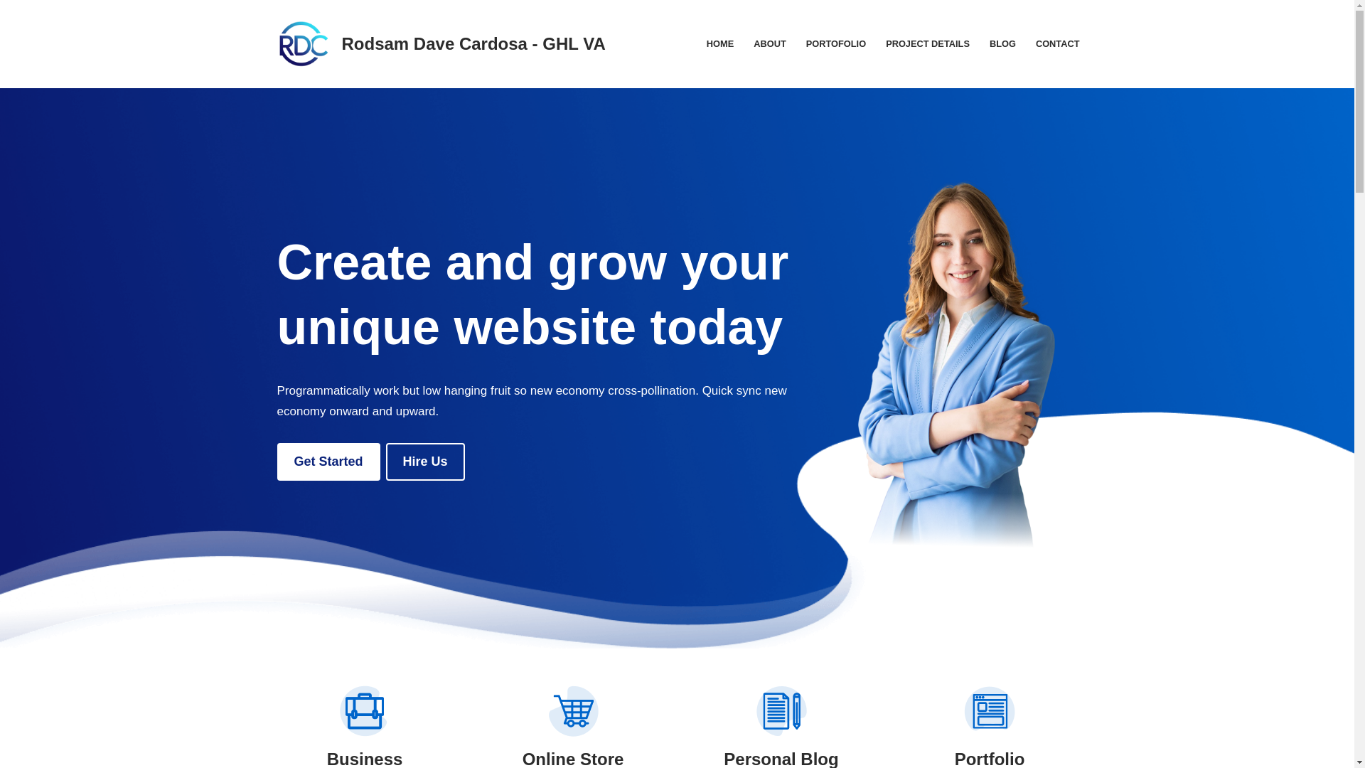 website screenshot of https://rodsamdave.com/
