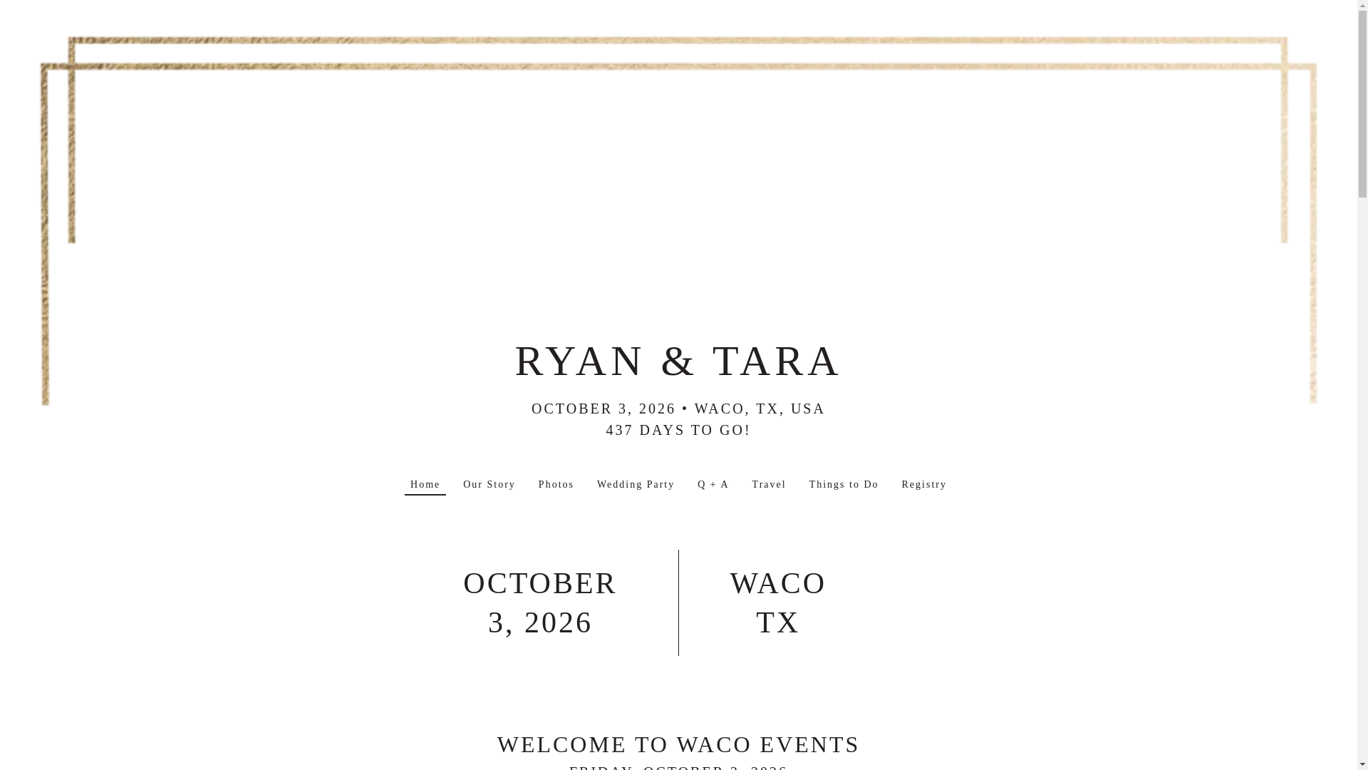 website screenshot of https://williamswacowedding.com/