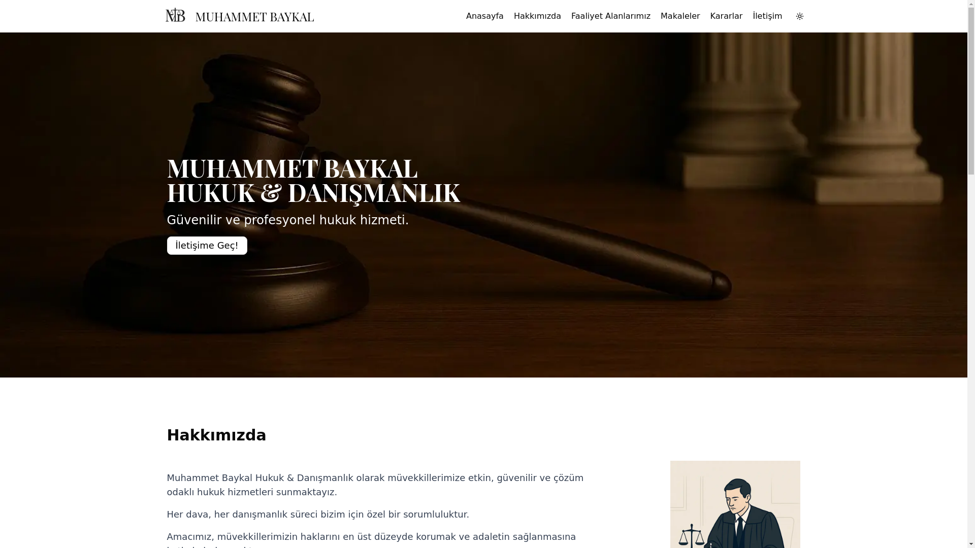 website screenshot of https://muhammetbaykal.com/