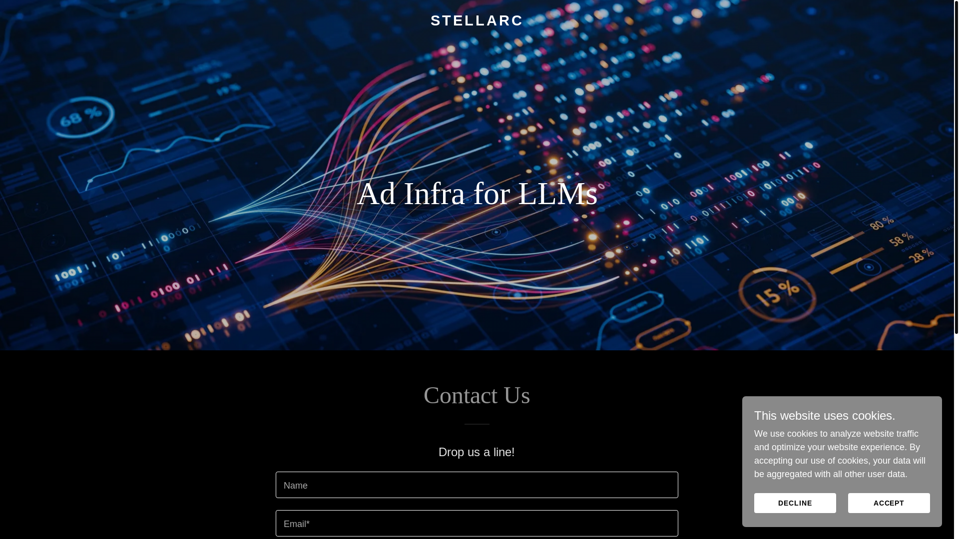 website screenshot of https://stellarc.ai/