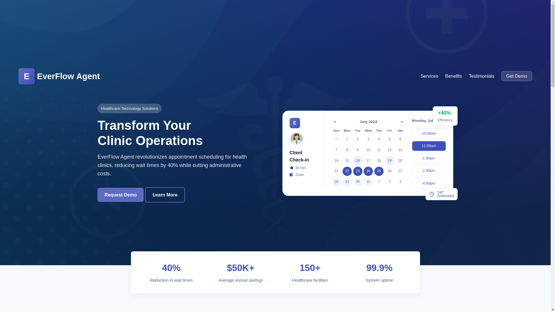 website screenshot of https://everflowagents.com/