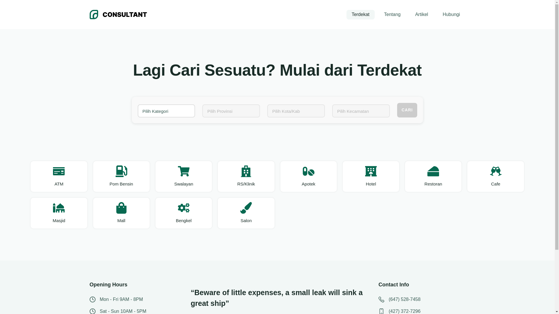 website screenshot of https://sekitarsini.com/