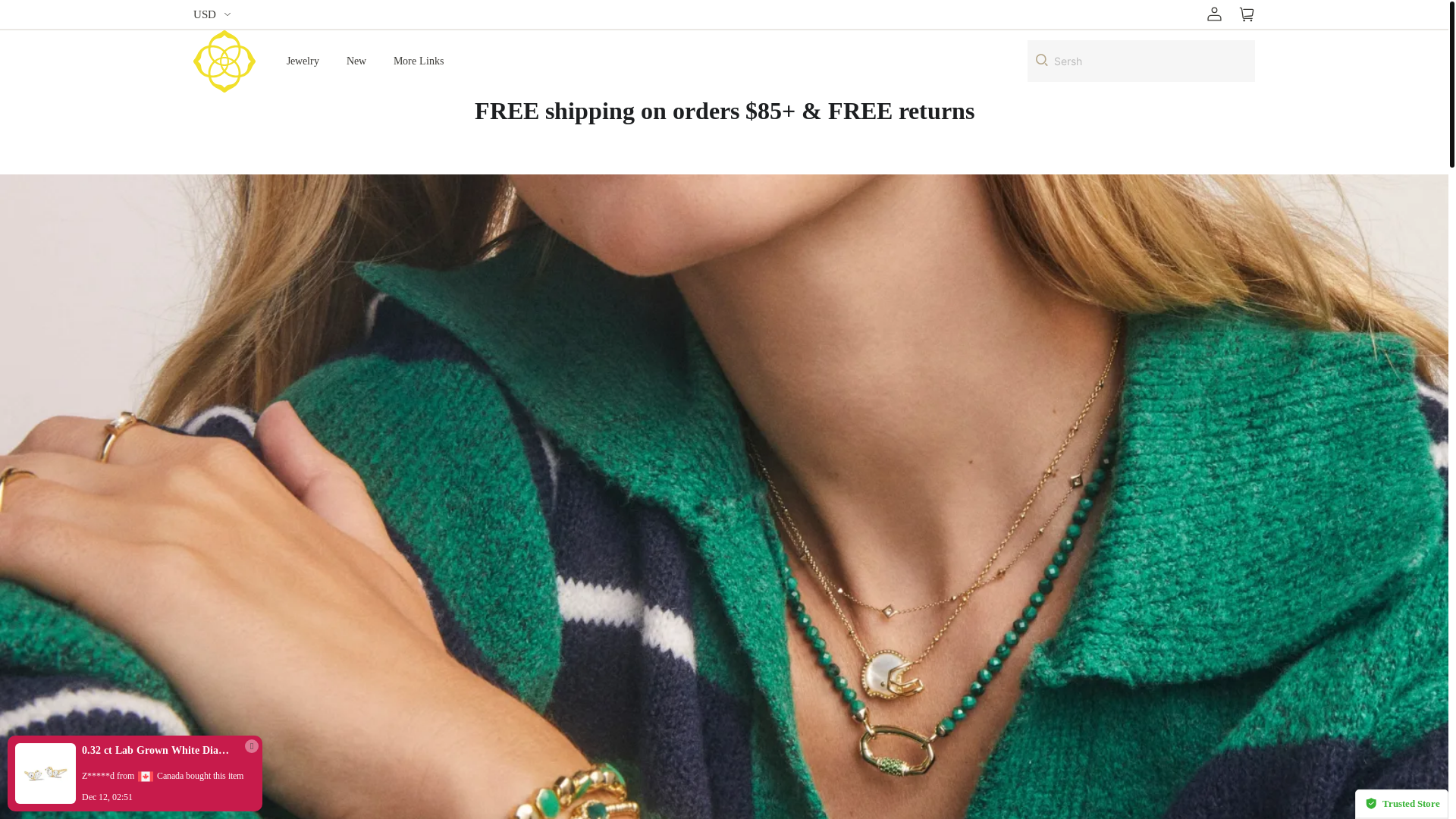 website screenshot of https://kendrascott-usa.shop/