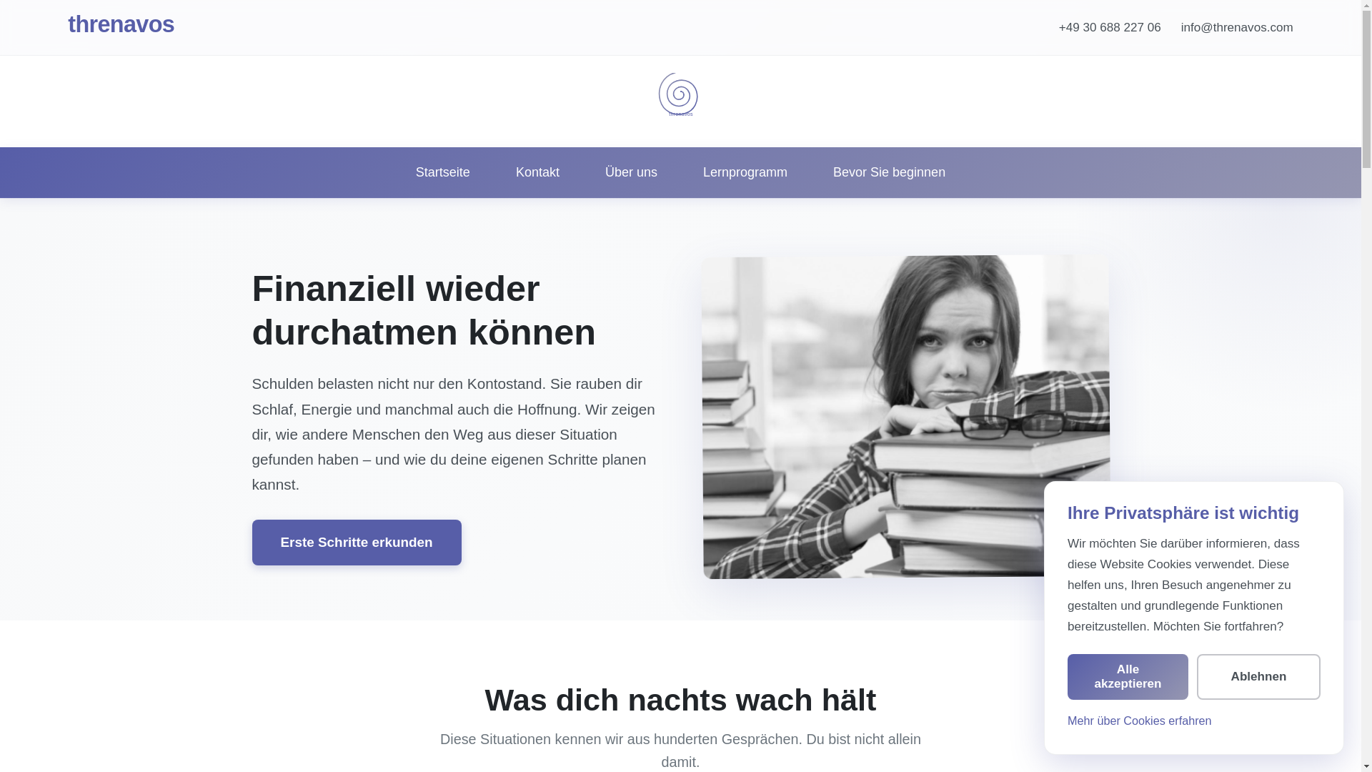 website screenshot of https://threnavos.com/