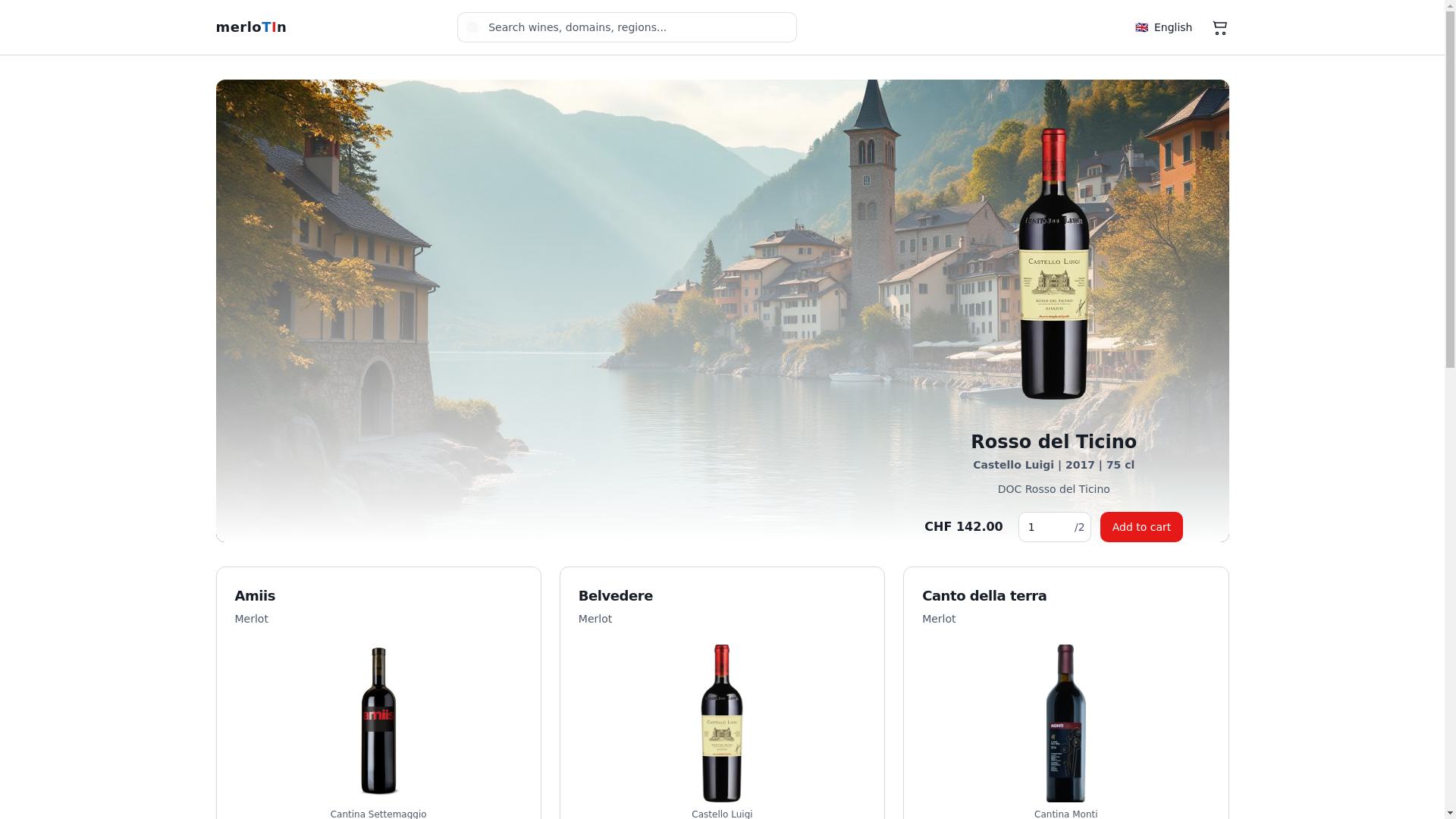 website screenshot of https://merlotin.de/