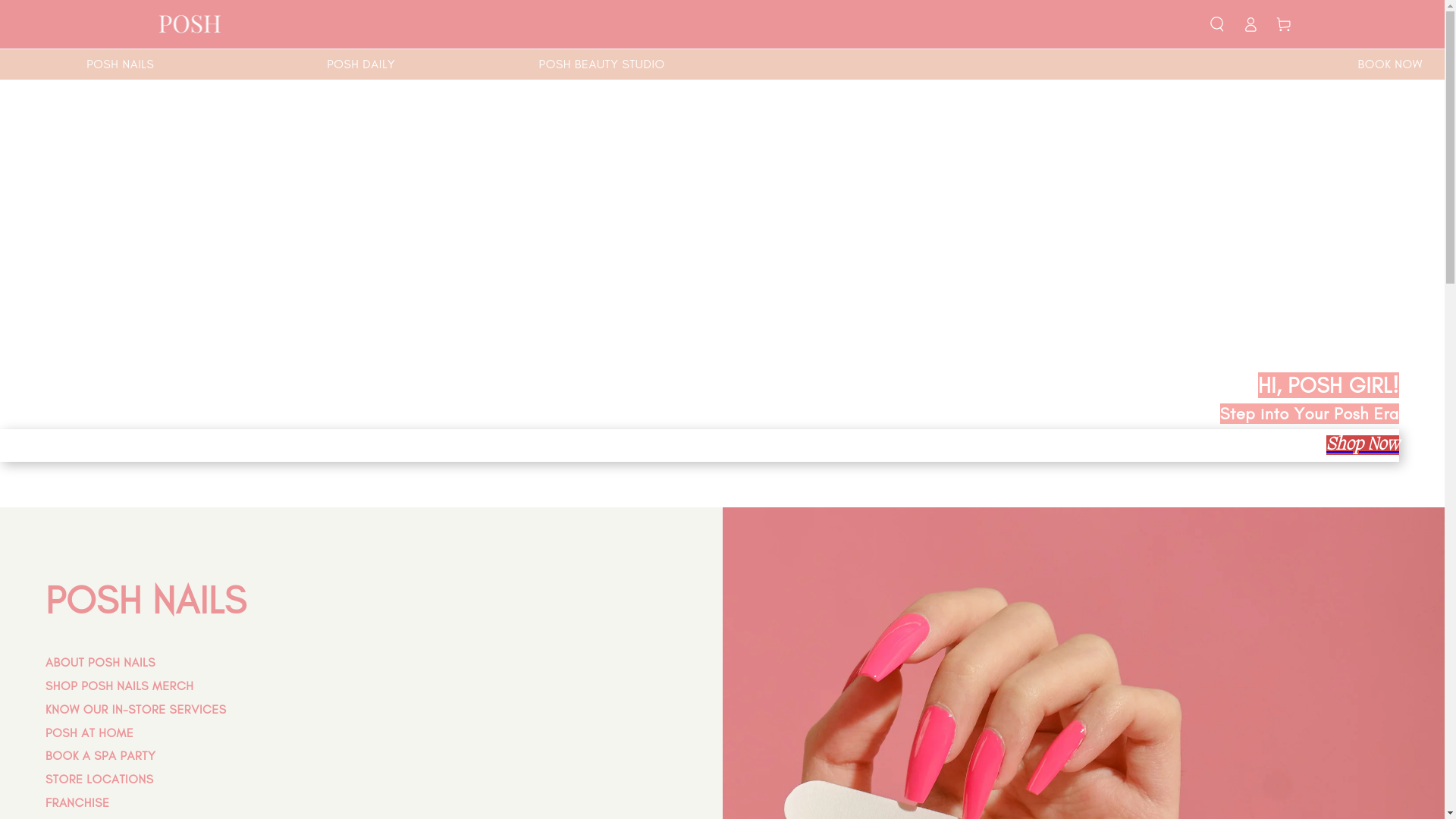 website screenshot of https://poshnailsph.com/
