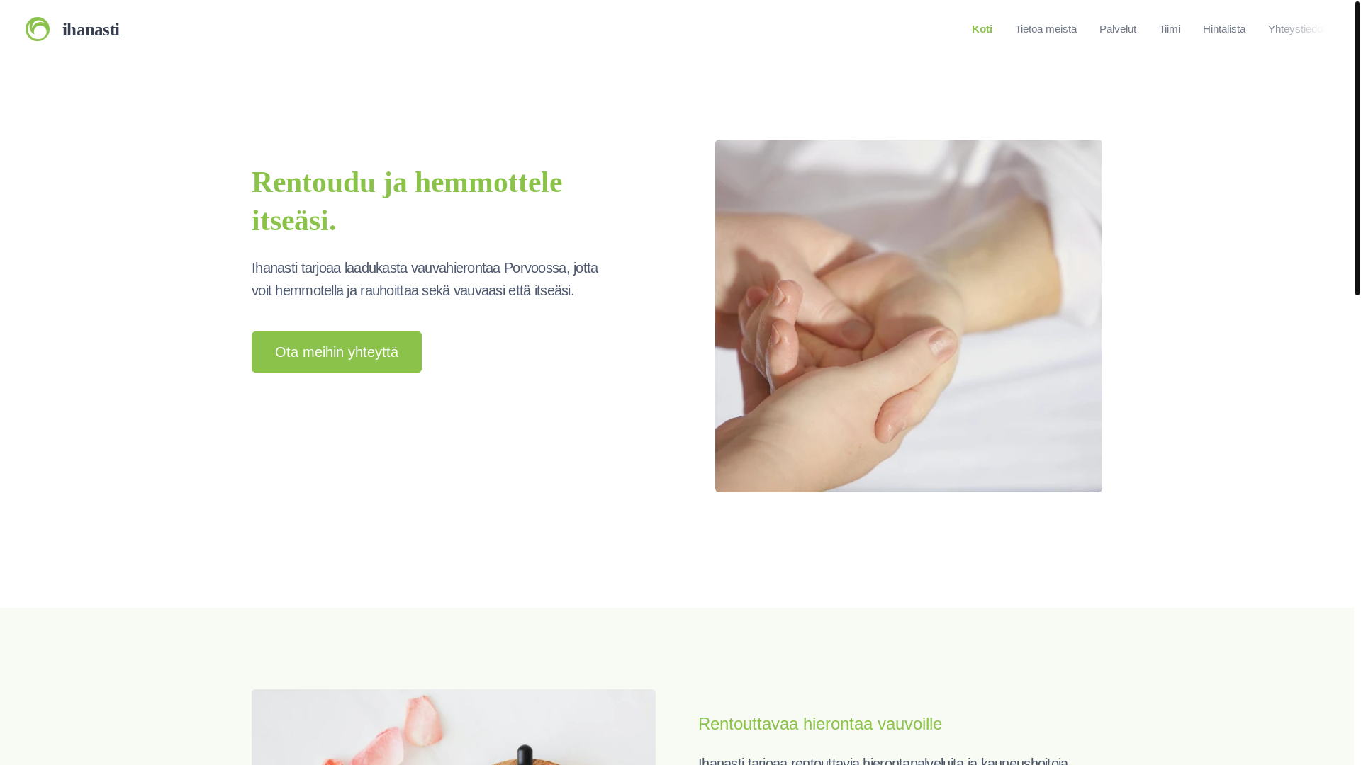 website screenshot of https://ihanasti.com/