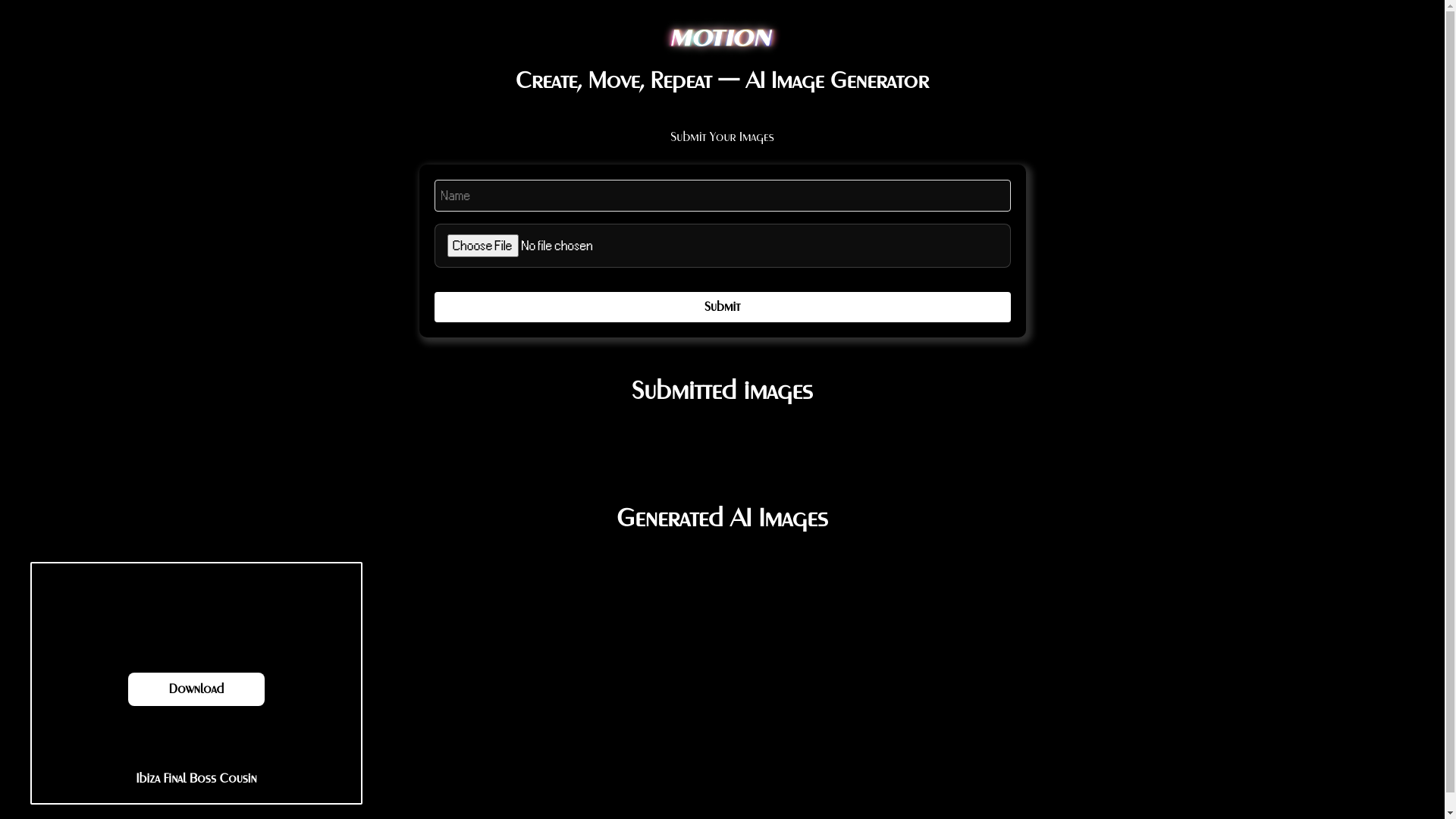 website screenshot of https://motiononsolanapfp.xyz/