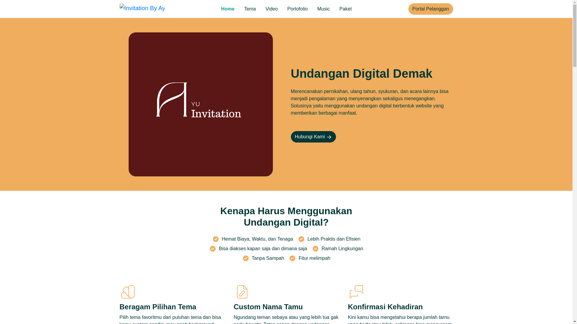 website screenshot of https://ayuinvitation.my.id/