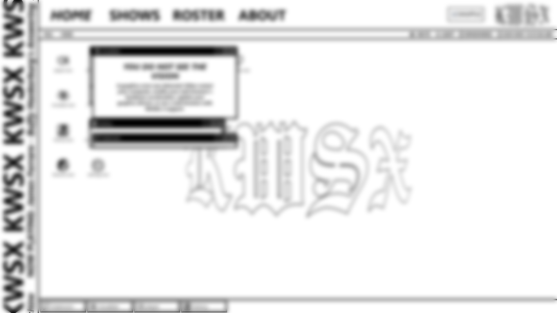 website screenshot of https://radio.kwsx.online/