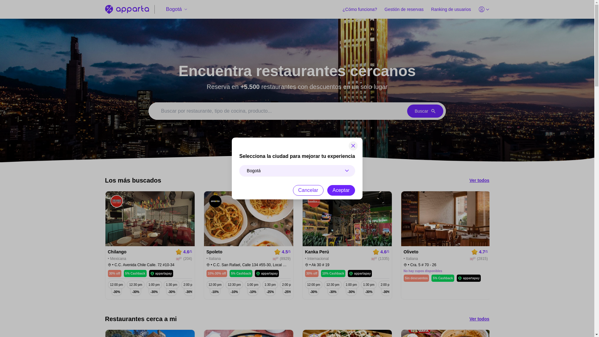 website screenshot of https://apparta.co/