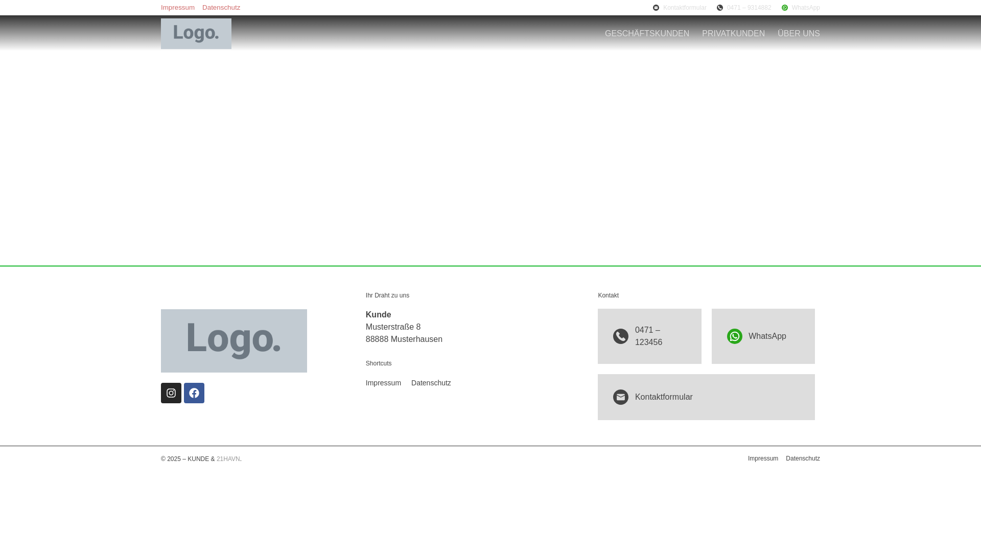 website screenshot of https://elektrohaven.de/