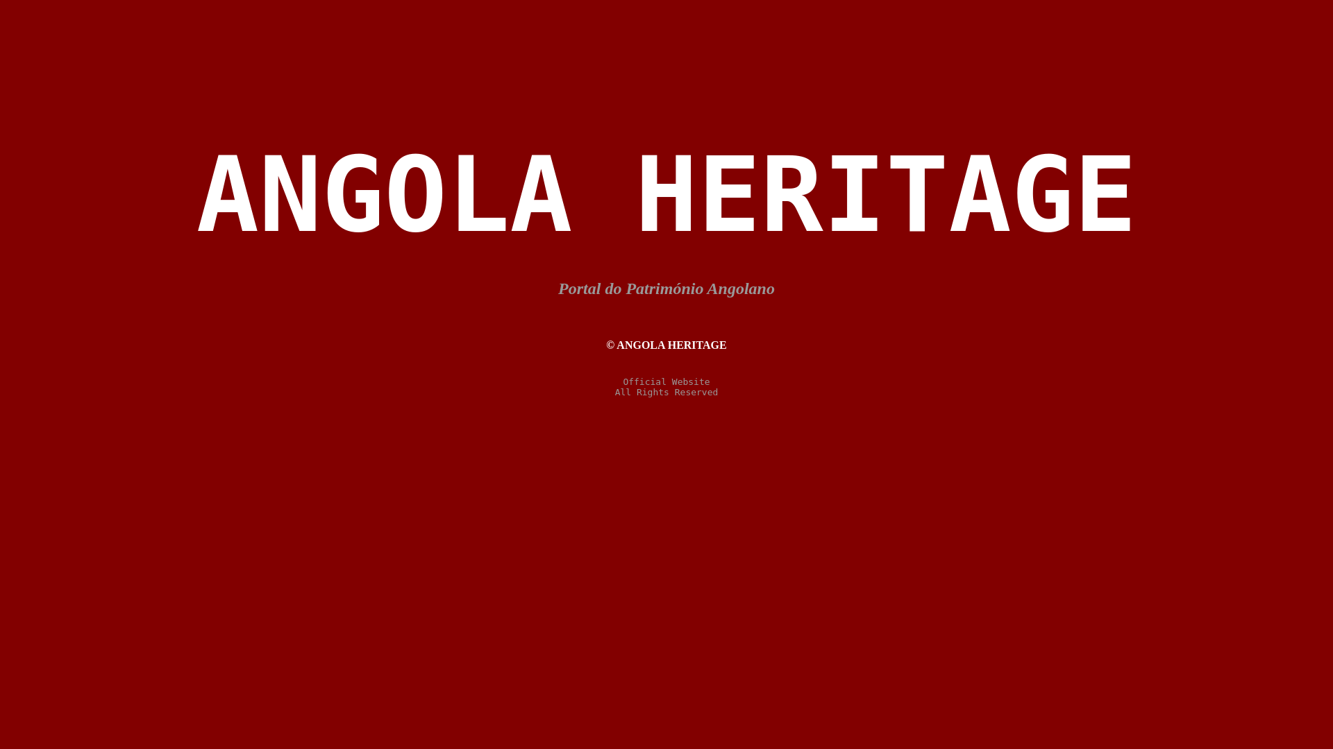 website screenshot of https://angolaheritage.org/