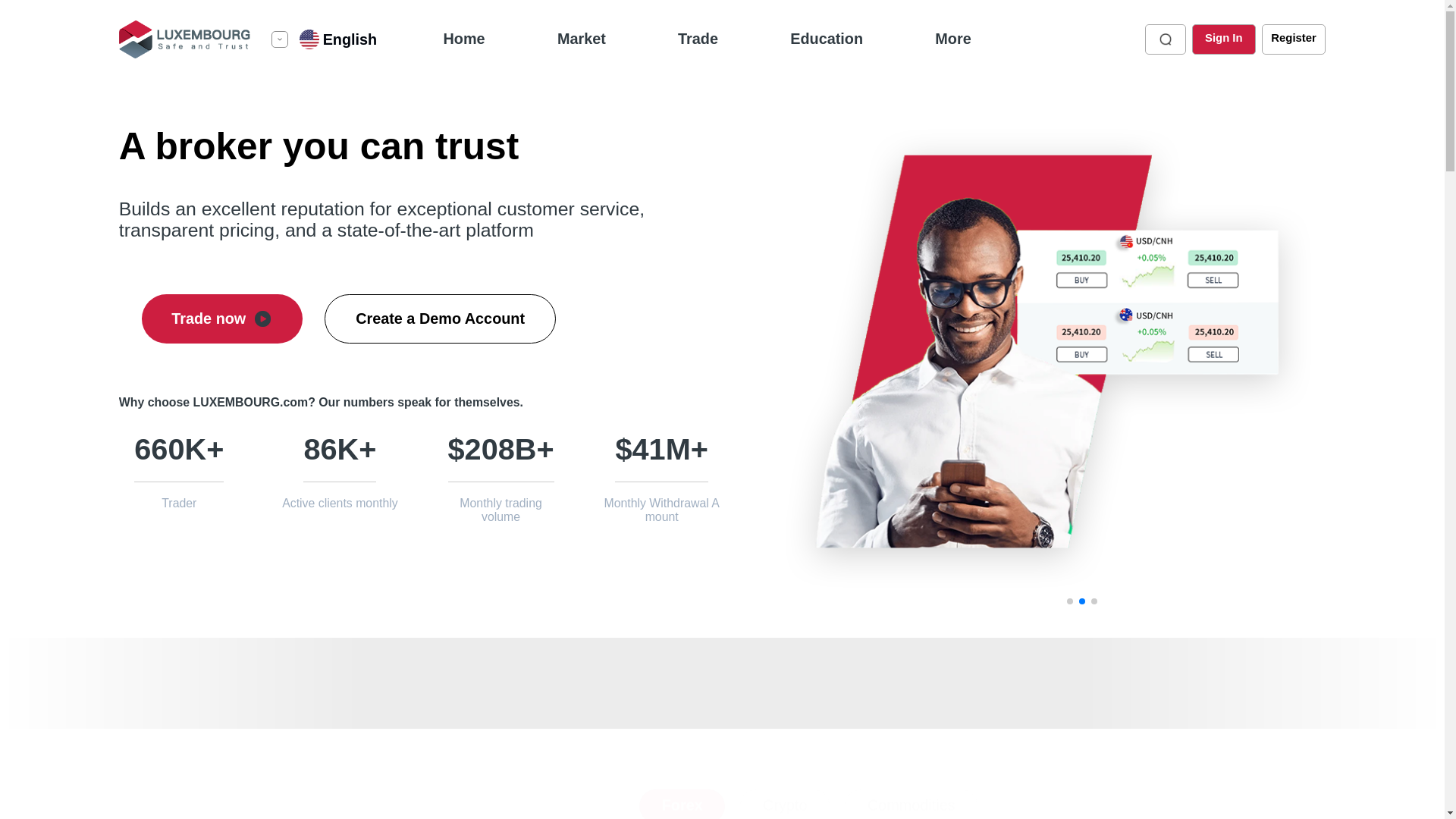 website screenshot of https://luxembourgex.com/
