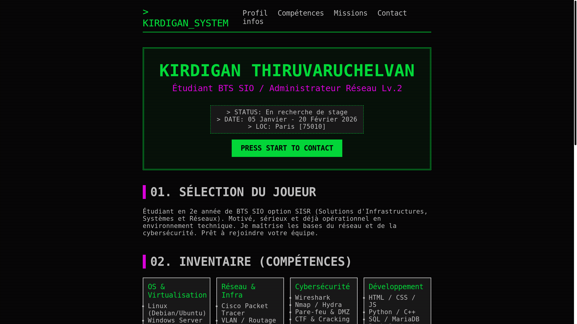 website screenshot of https://portfolio-kirdigan.pages.dev/
