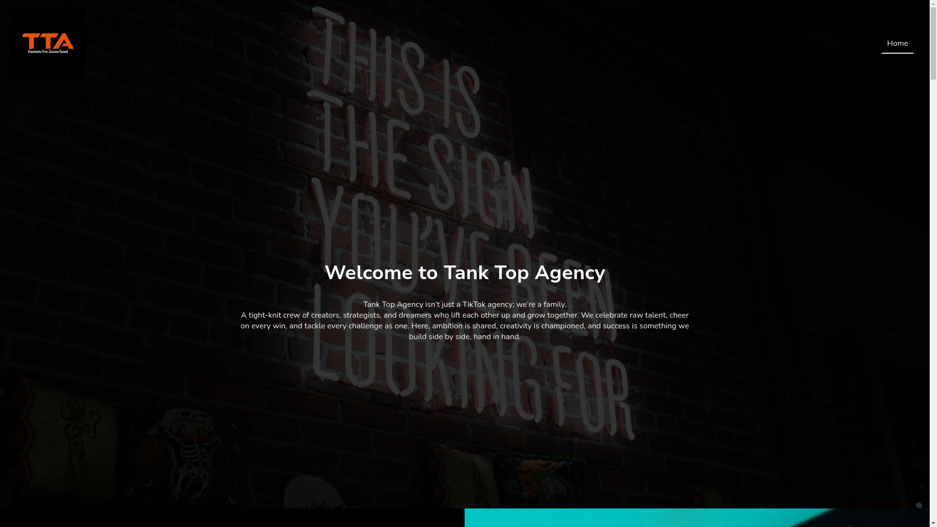 website screenshot of https://tanktopagency.co.uk/