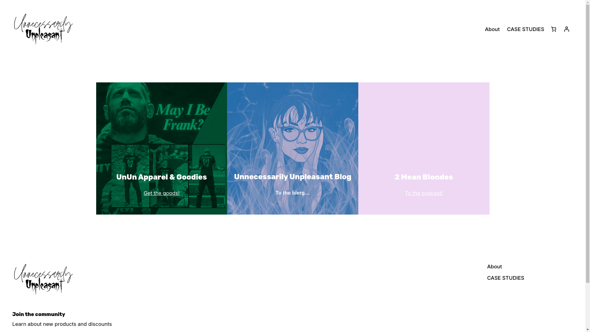 website screenshot of https://2meanblondes.com/