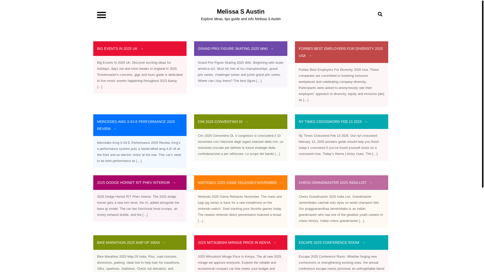 website screenshot of https://melissasaustina.pages.dev/