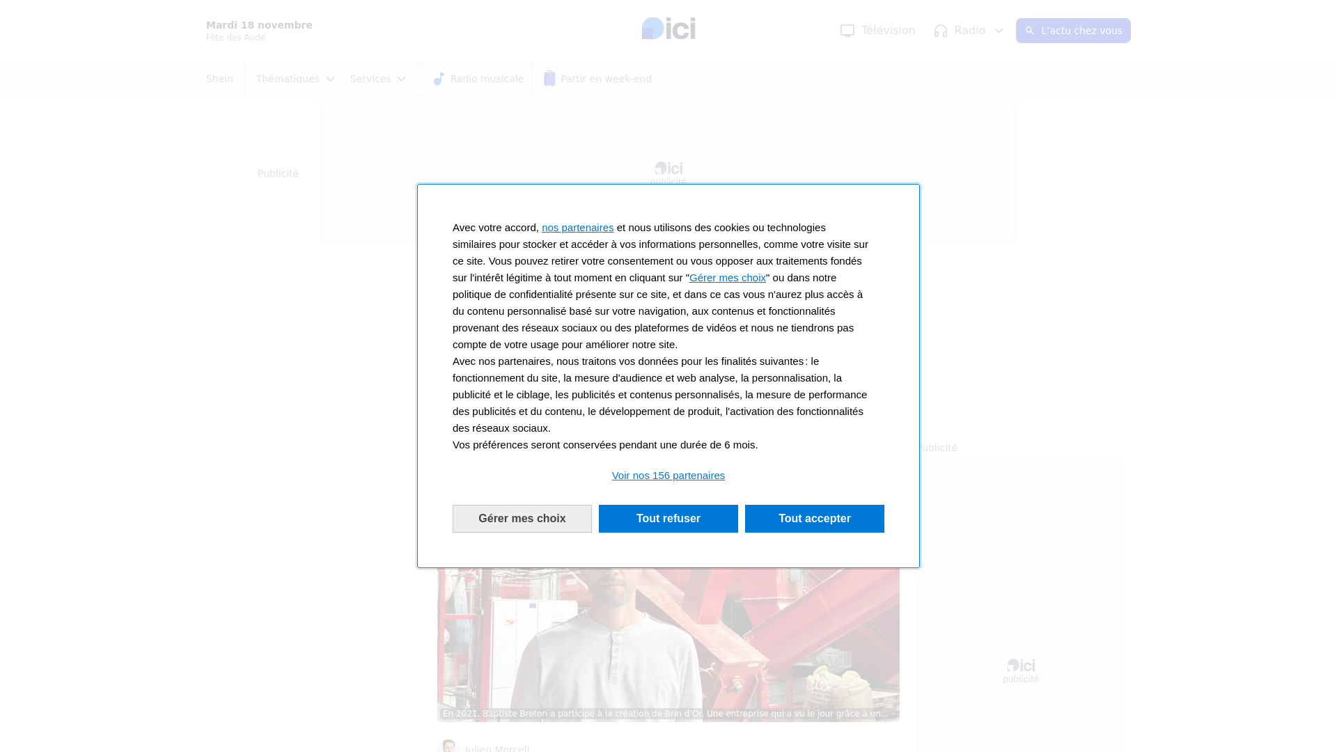website screenshot of https://www.francebleu.fr/infos/economie-social/un-vrai-appui-cette-entreprise-poitevine-a-beneficie-de-500-000-euros-de-la-part-de-l-europe-1701050