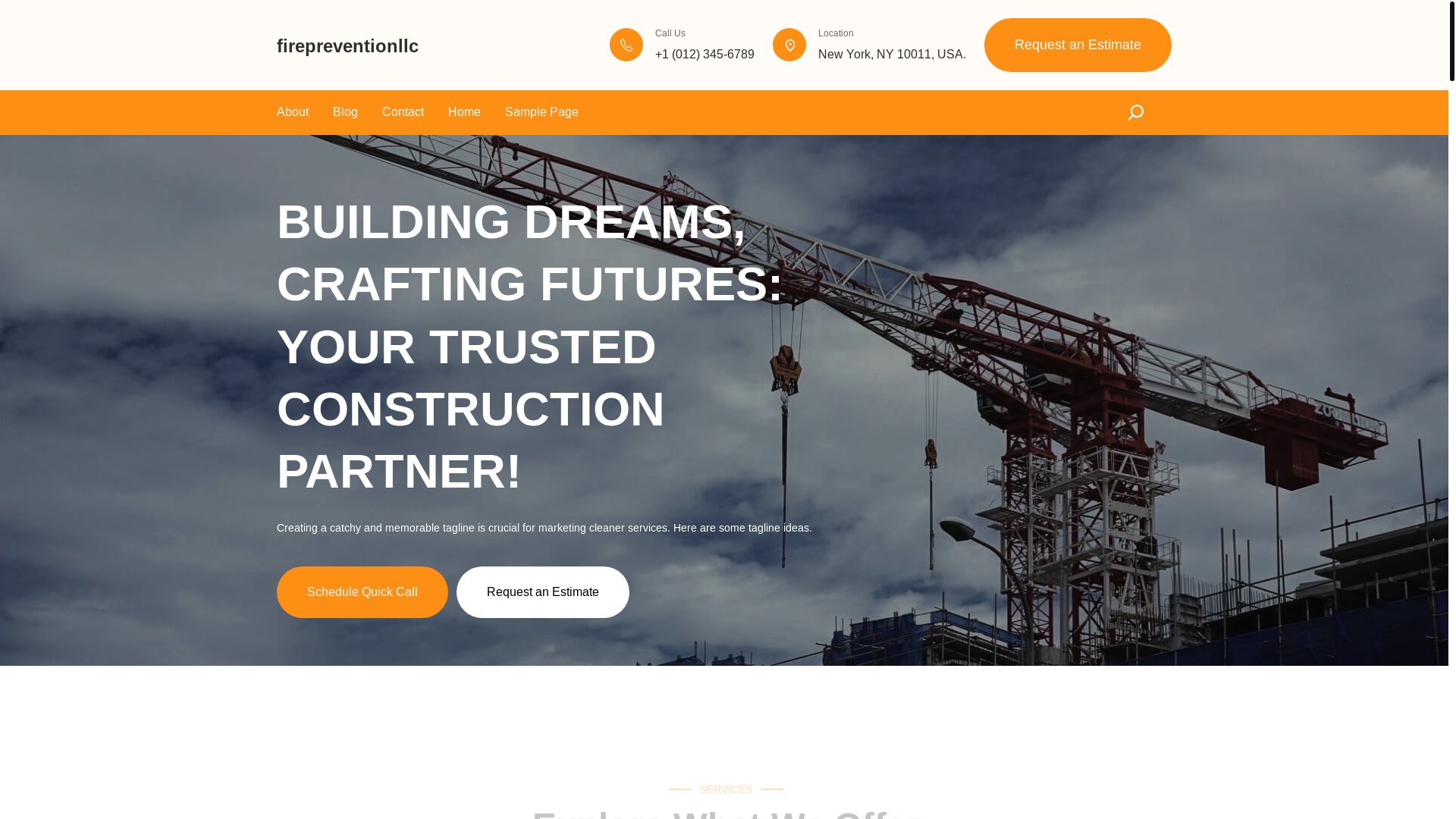 website screenshot of https://firepreventionllc.com/