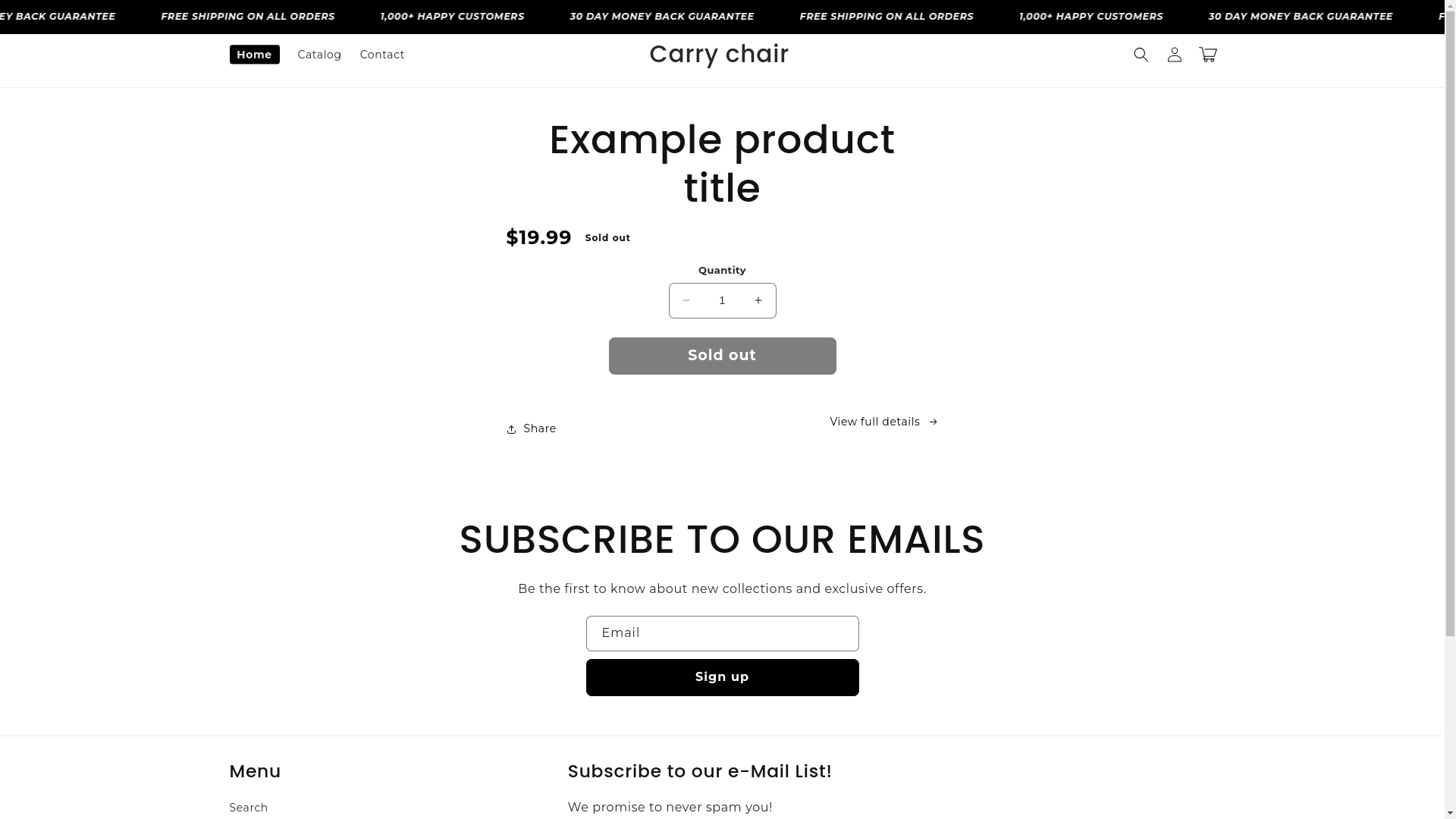 website screenshot of https://thecarrychair.com/