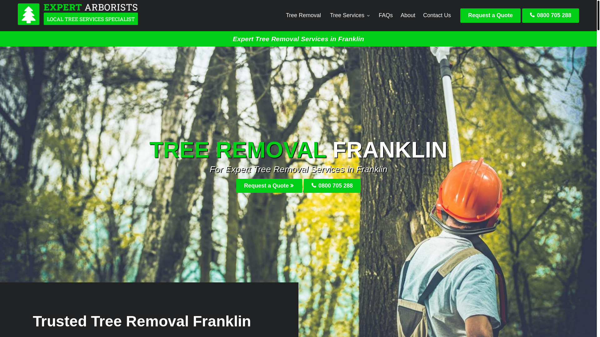 website screenshot of https://franklintreeservices-nz.pages.dev/
