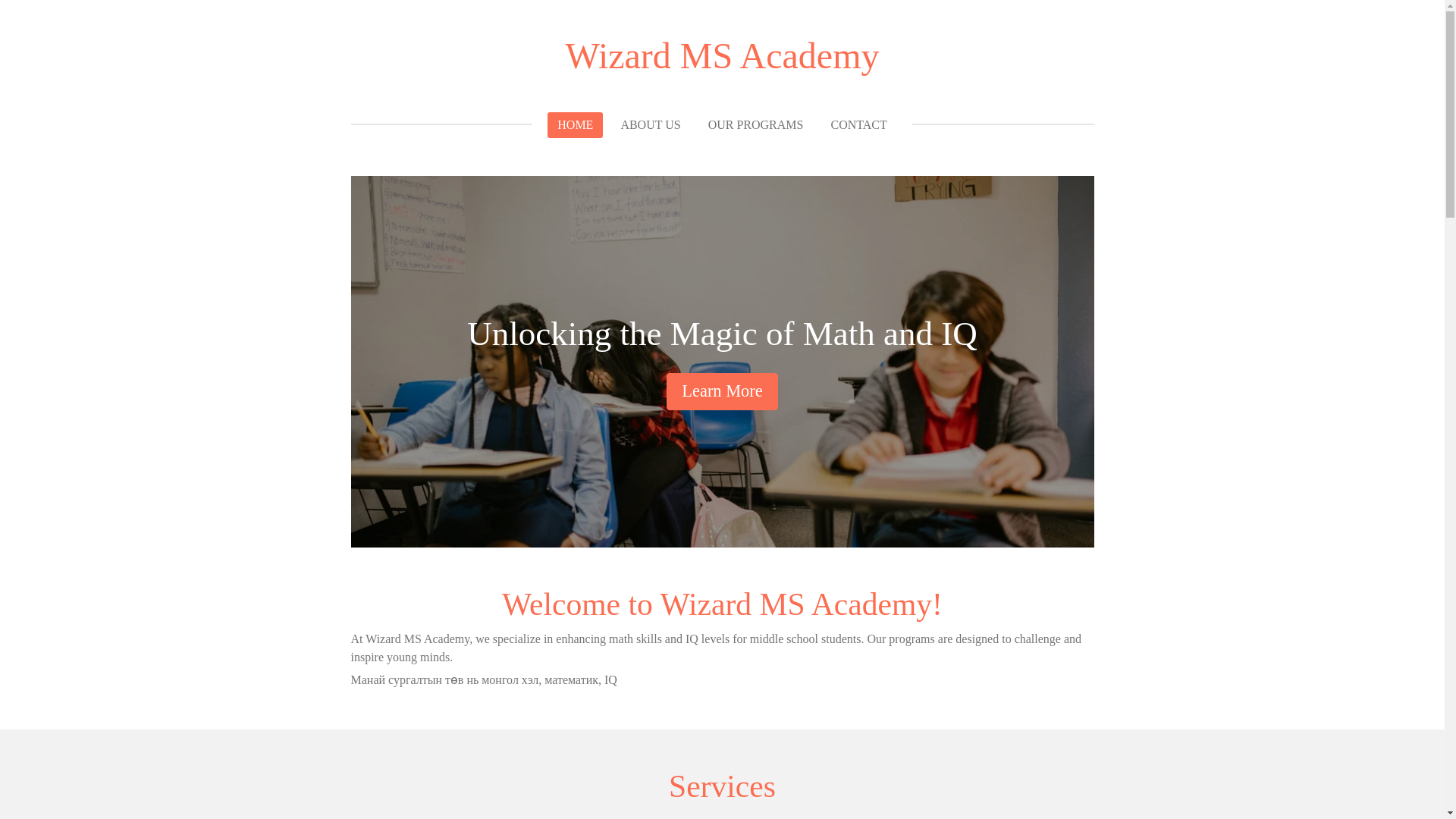 website screenshot of https://wizardmsacademy.com/