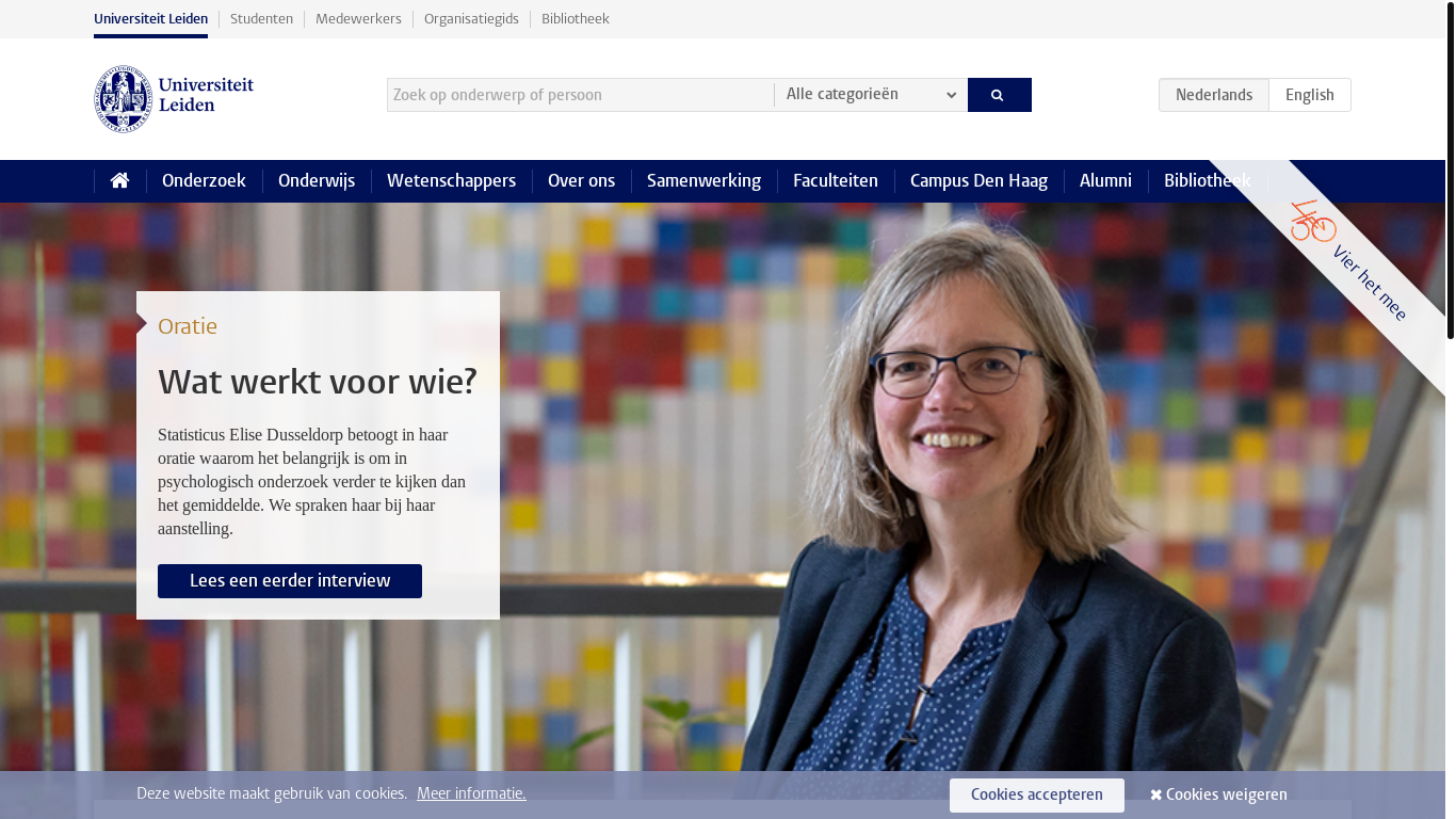 website screenshot of https://leidenuniv.nl/