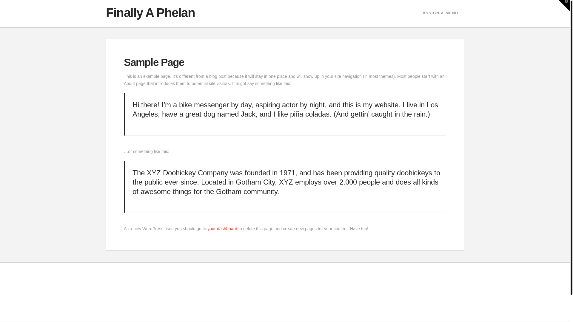 website screenshot of https://finallyaphelan.com/
