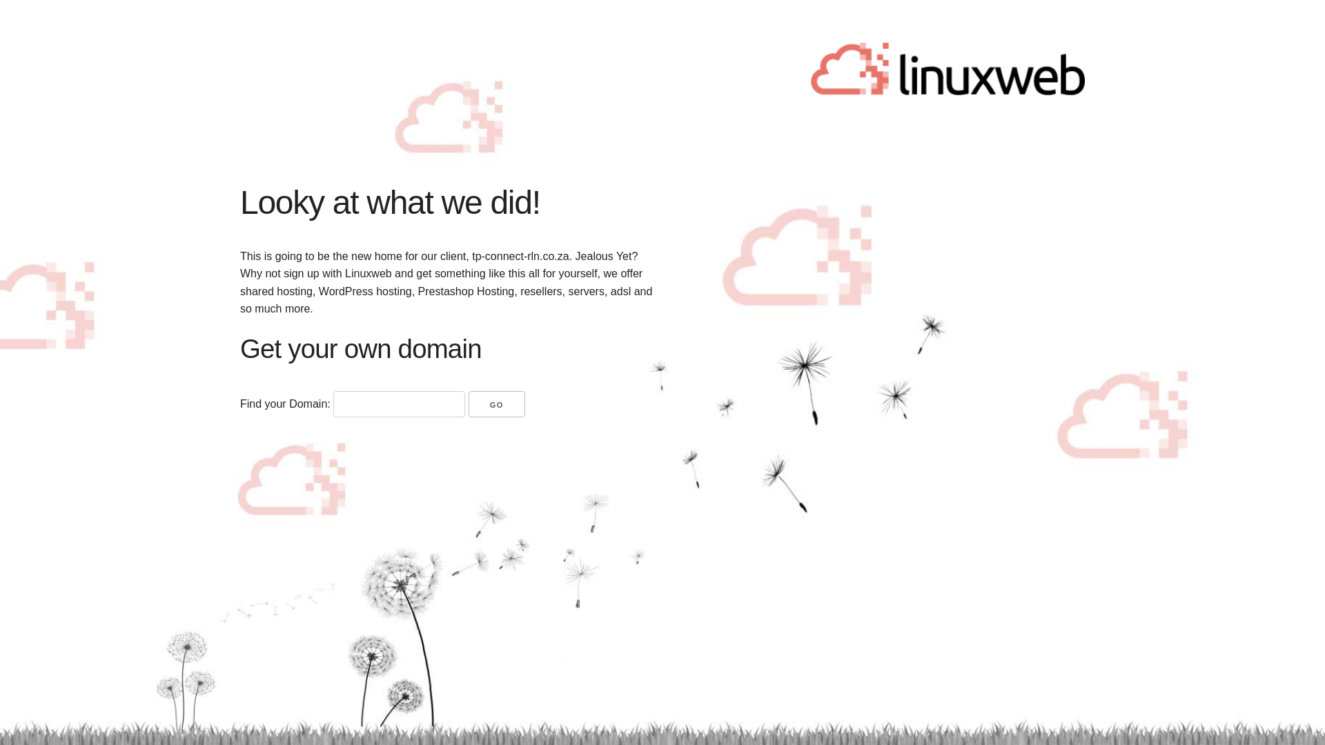 website screenshot of https://tp-connect-rln.co.za/
