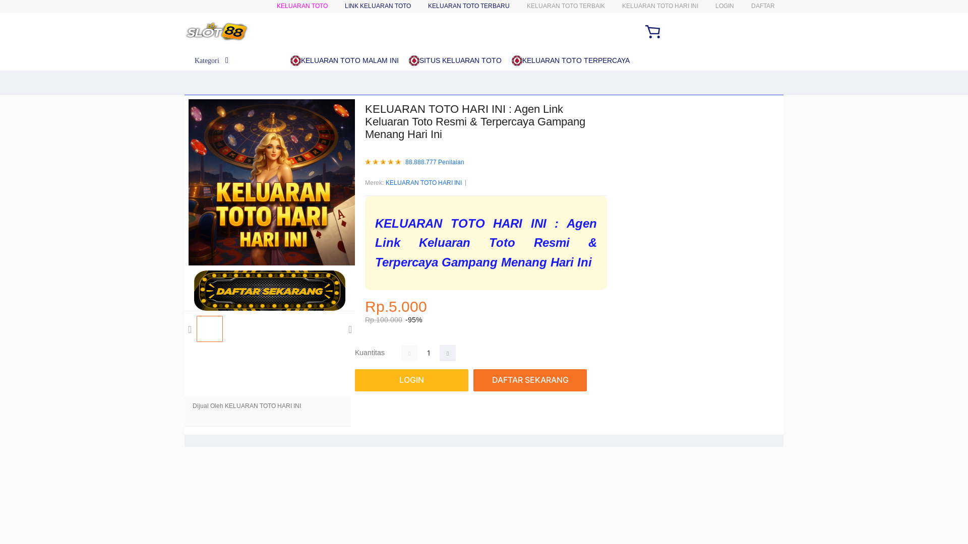 website screenshot of https://keluarantotohariini.pages.dev/