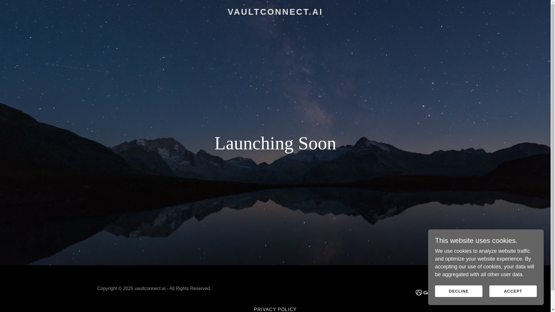 website screenshot of https://vaultconnect.ai/