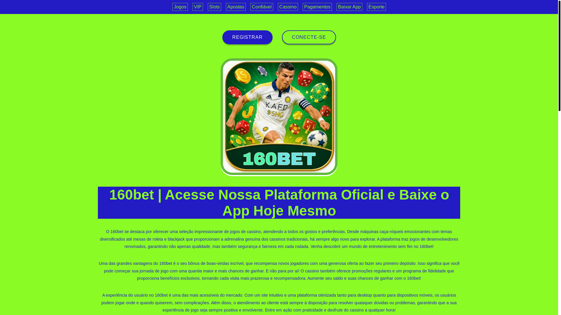 website screenshot of https://160bet-com.com/