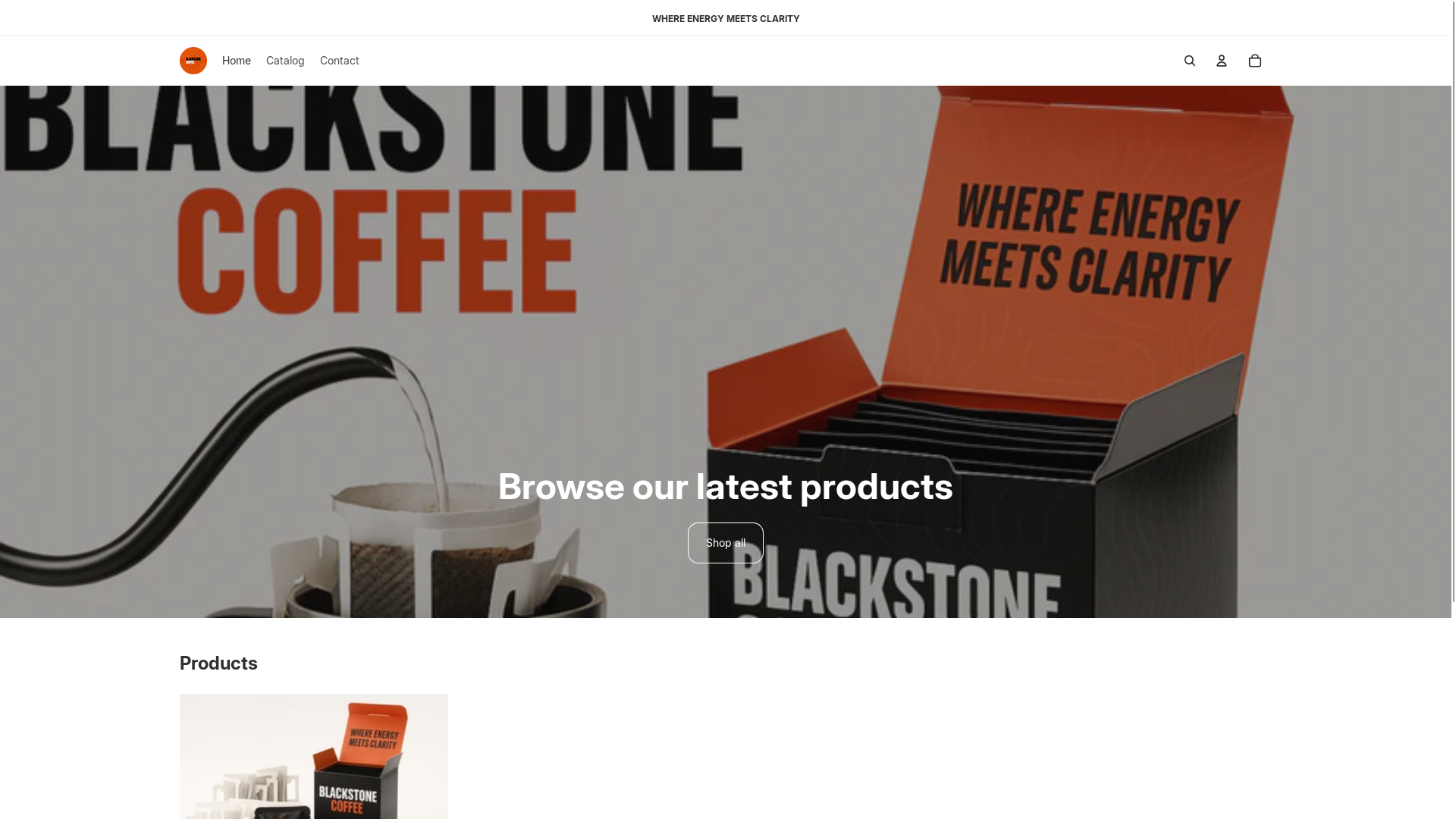 website screenshot of https://blackstonecoffeecr.com/