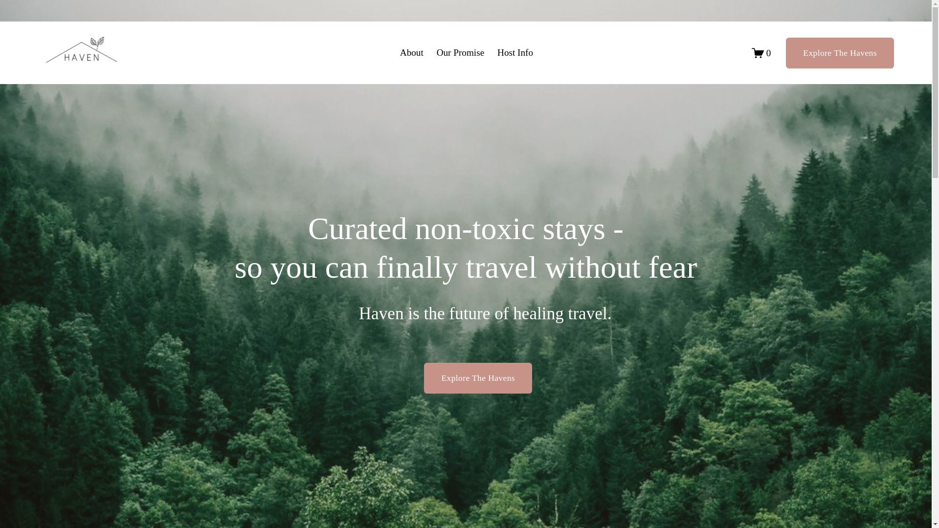 website screenshot of https://theperfecthaven.com/
