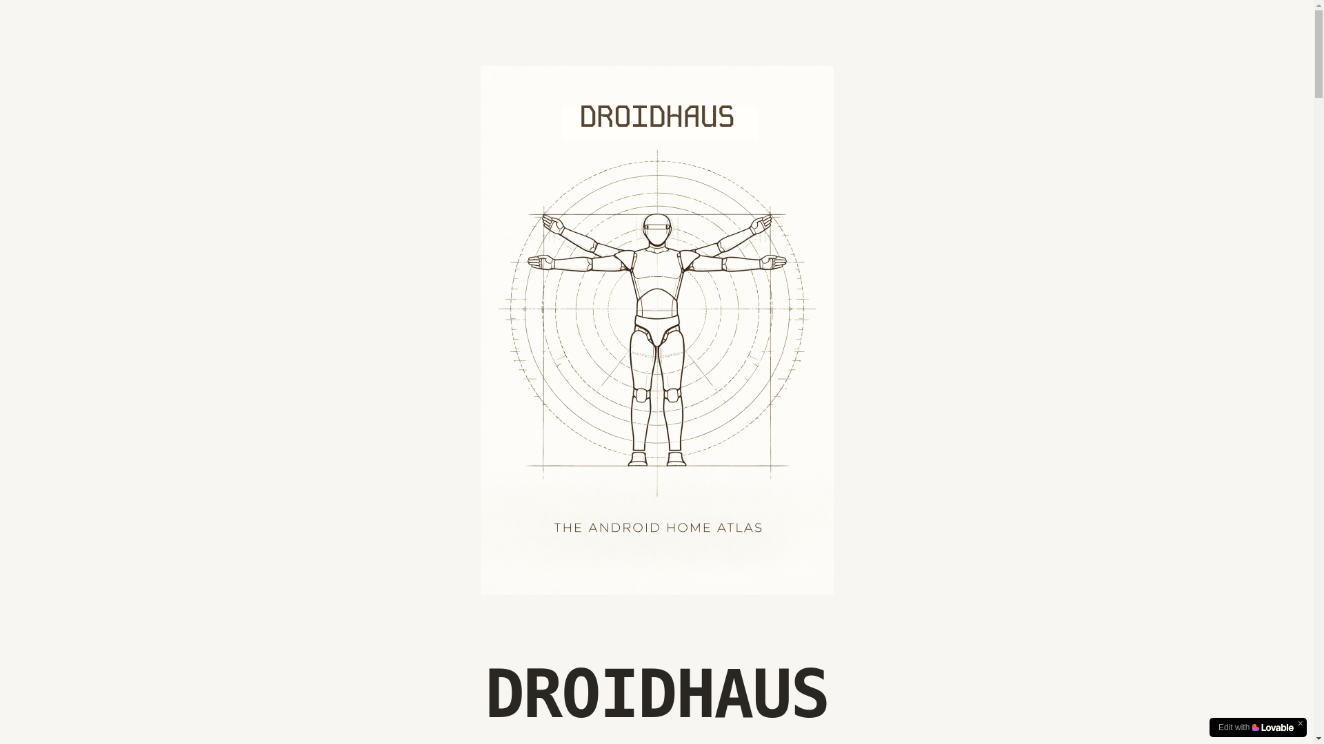 website screenshot of https://droid.haus/