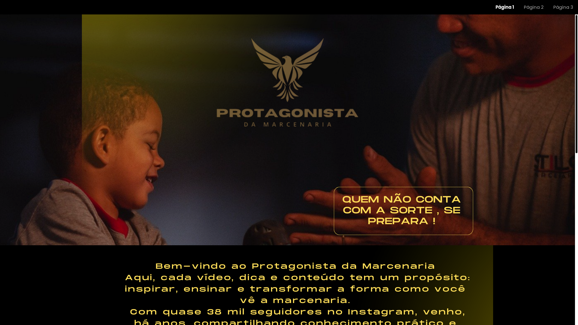 website screenshot of https://protagonistadamarcenaria.com/