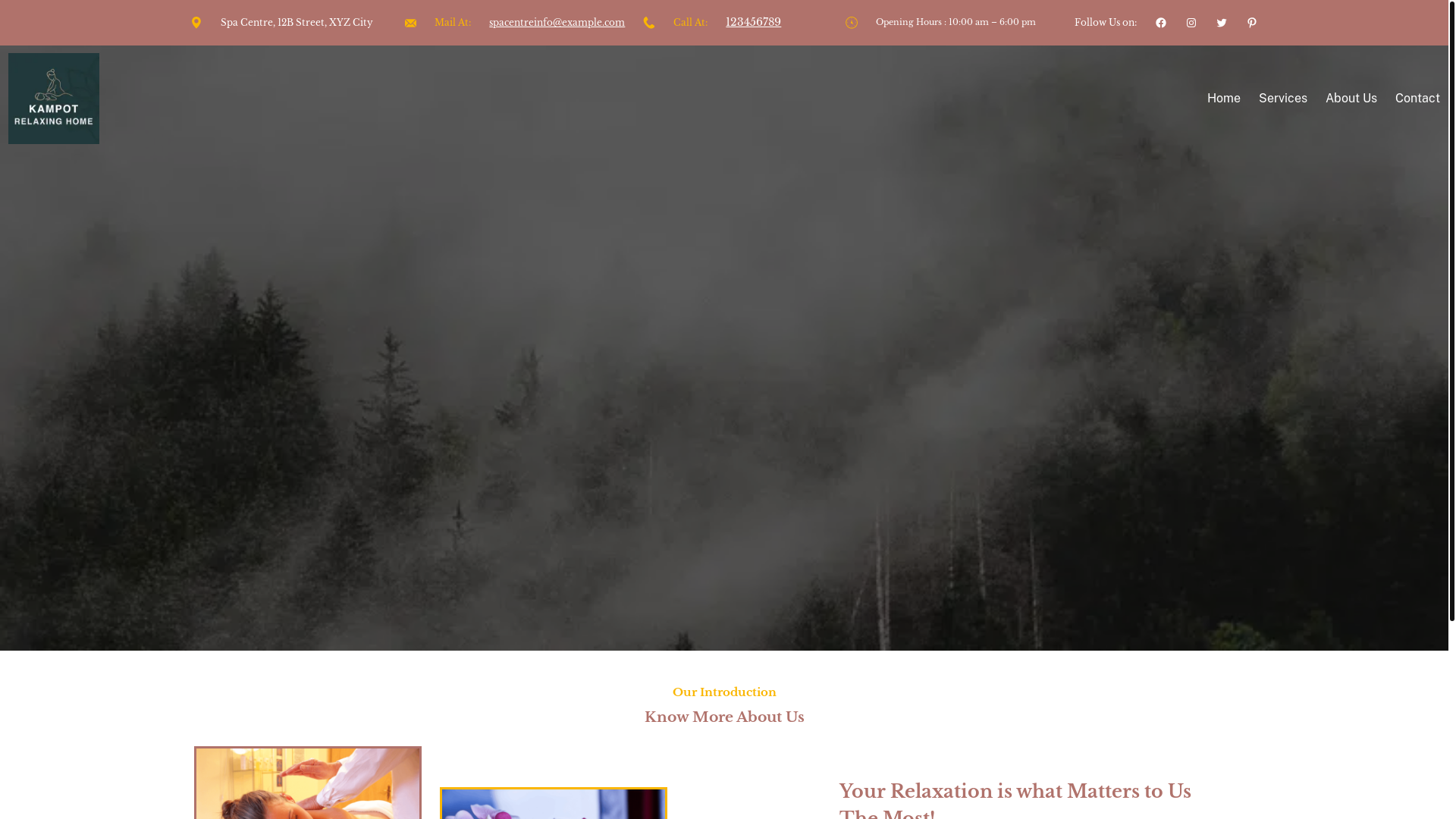 website screenshot of https://kampotrelaxinghome.com/
