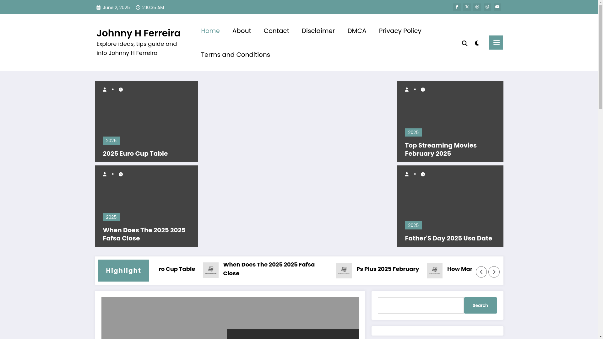 website screenshot of https://johnnyhferreirar.pages.dev/