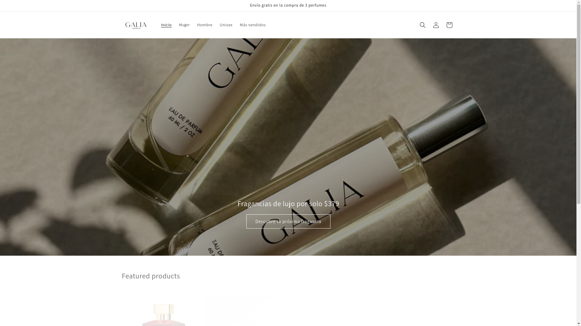 website screenshot of https://galiafragancias.com/
