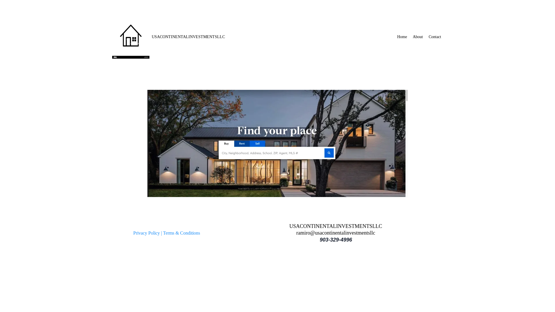 website screenshot of https://usacontinentalinvestmentsllc.com/
