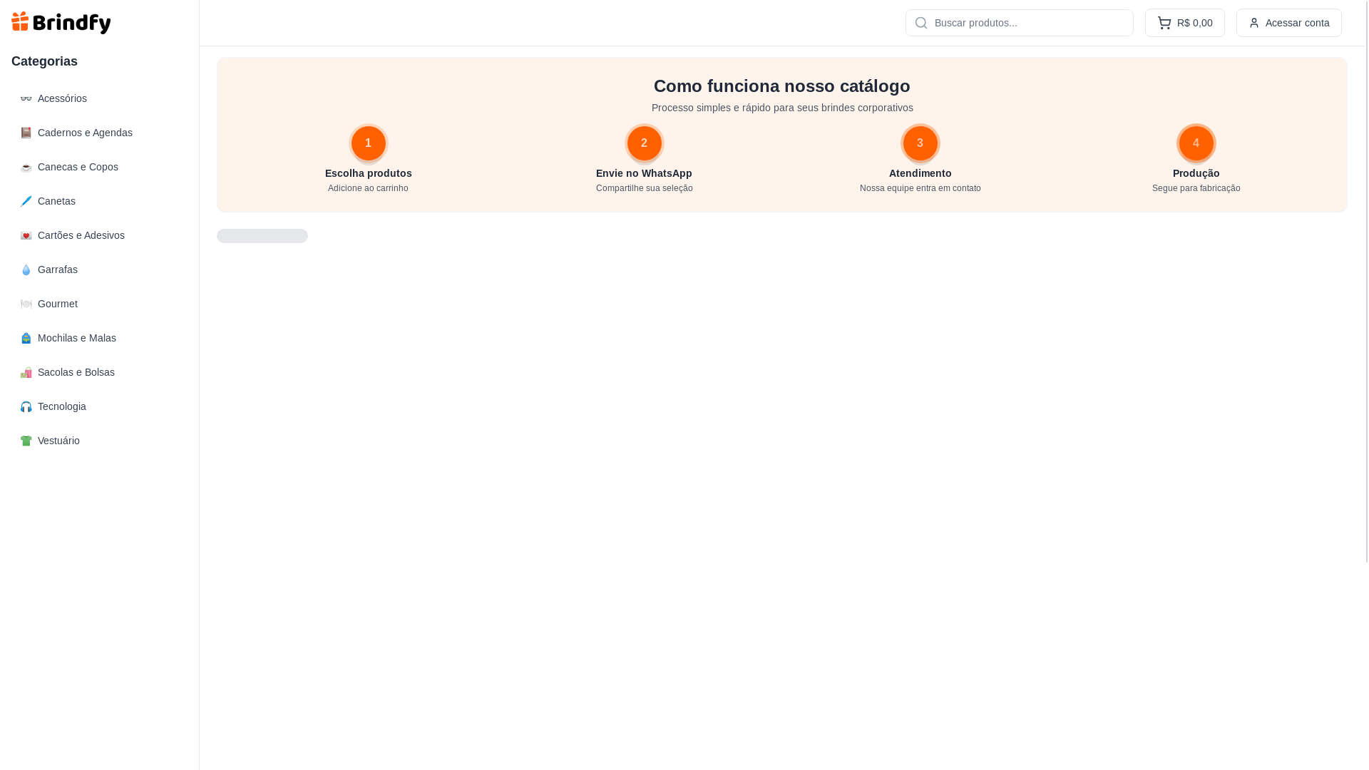 website screenshot of https://brindfy-catalog.pages.dev/