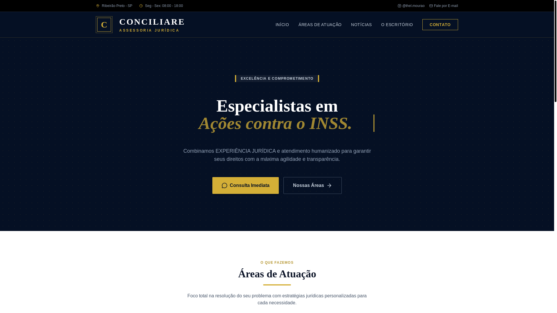 website screenshot of https://conciliareassessoria.com.br/
