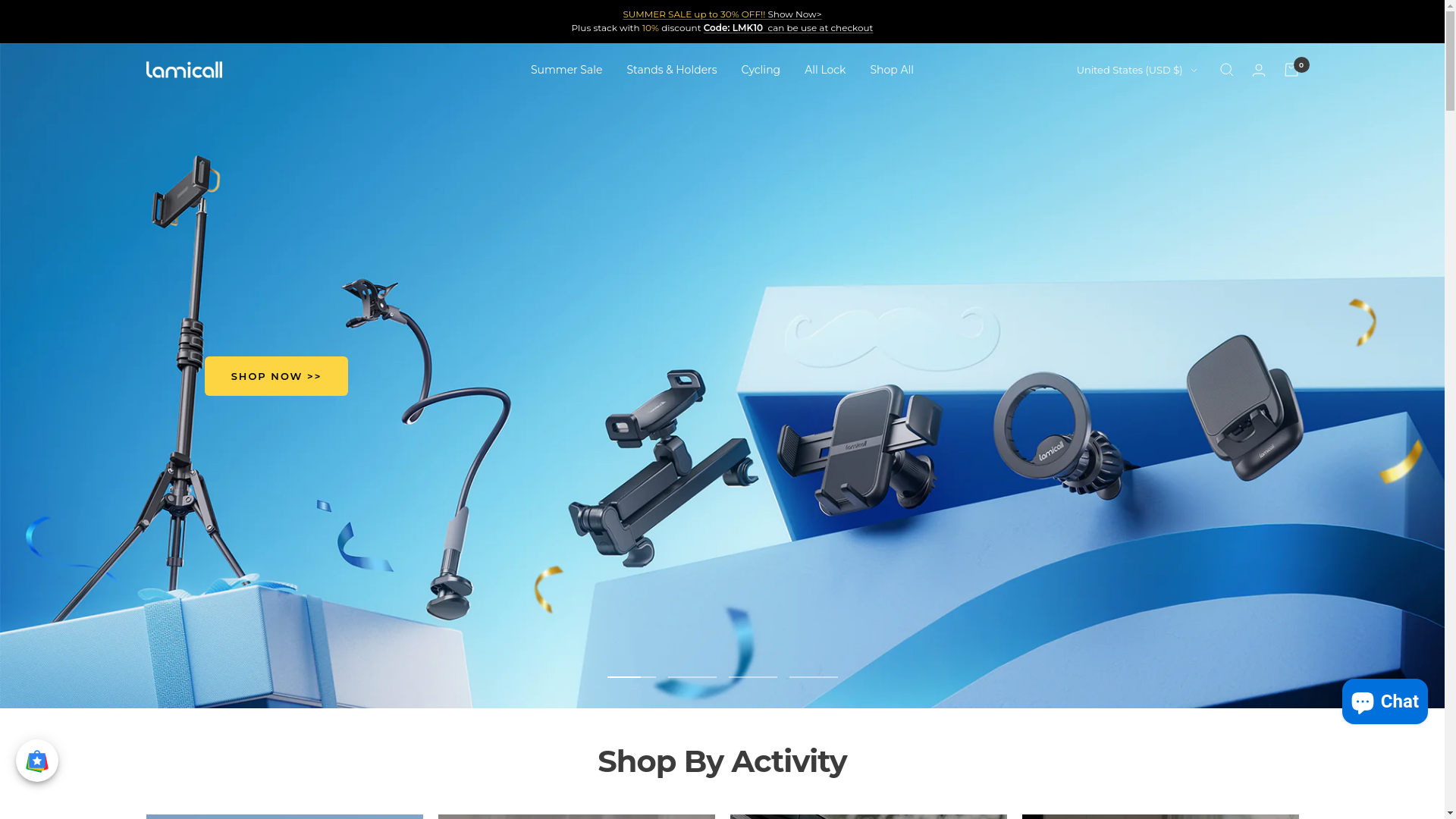 website screenshot of https://lamicallshop.com/