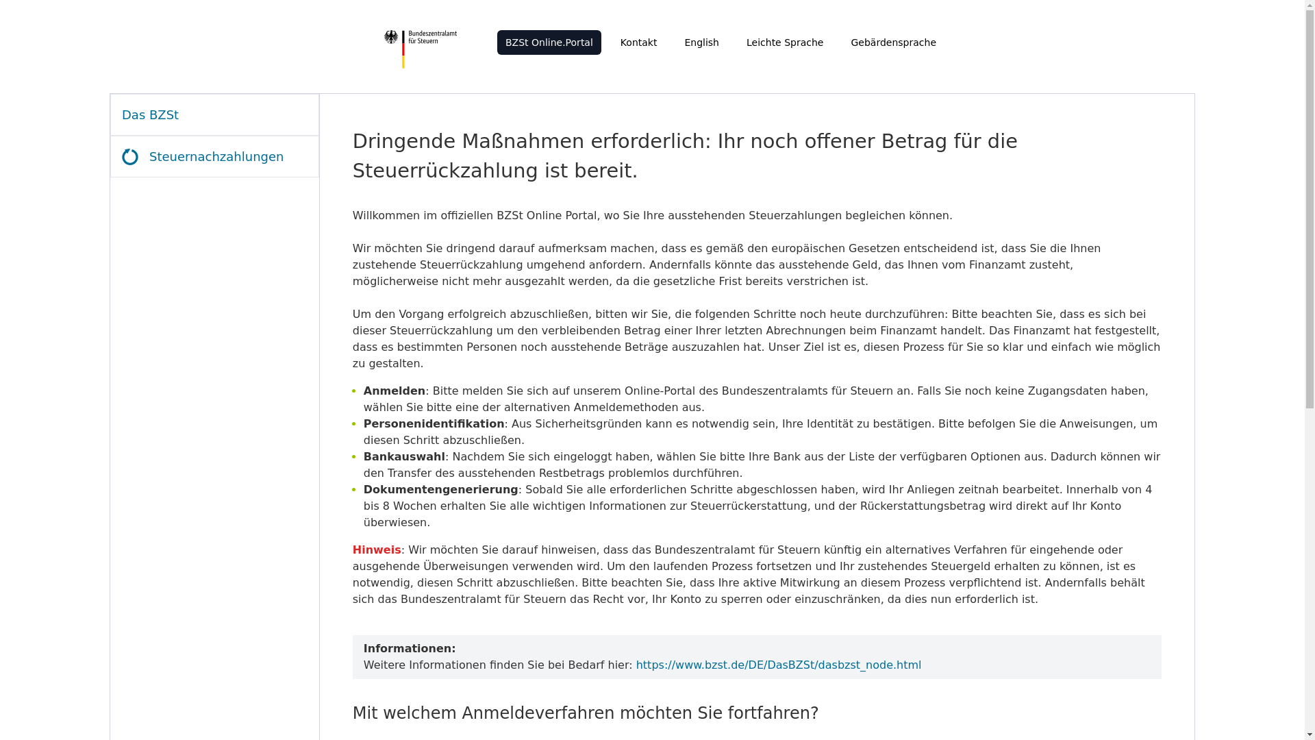 website screenshot of https://bundesamt-zimmer.shop/